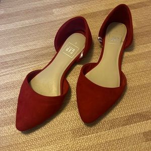 GAP red pointy flats